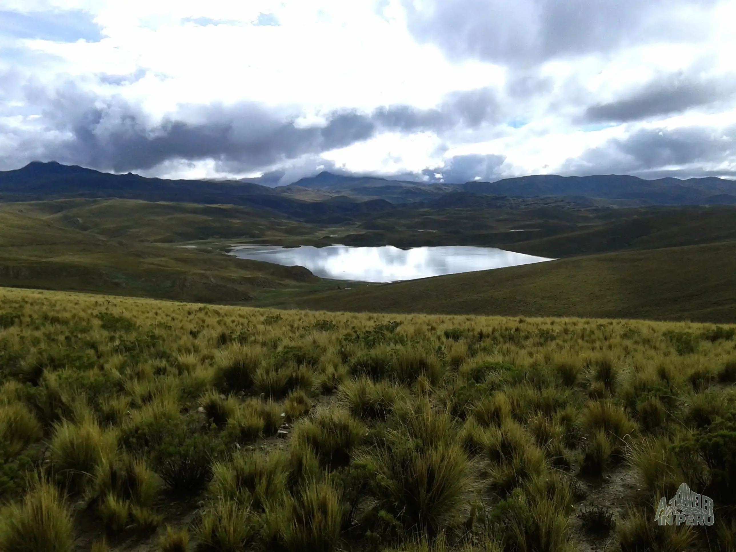 Crystal clear waters in an Andean lagoon in Puno