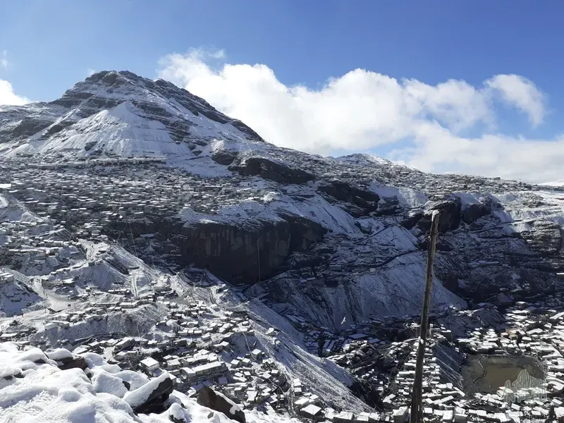 Mining landscape near La Rinconada